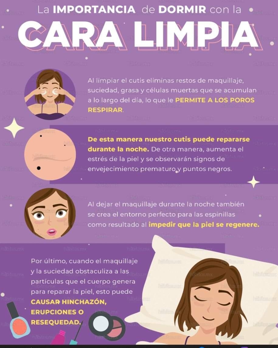 Lo importante que es dormir con la cara limpia