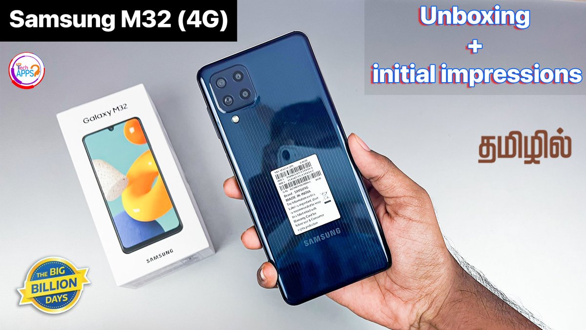 TechApps_Tamil's tweet photo. https://t.co/U5dwOKznoi
Watch it now
Samsung Galaxy M32(4G) πππ Unboxing + initial impressions in Tamil @TechApps Tamil
#TechAppsTamil #inTamil #SamsungM32 #m324G #SamsungM32Tamil #Samsung #M32 #4GM32 #4G https://t.co/kREDwKvzRl