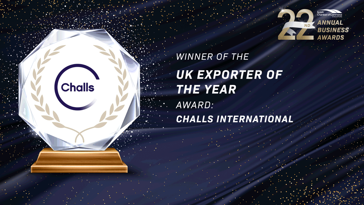 britchamsg's tweet photo. Next up, the UK Exporter of the Year, recognising businesses headquartered in the UK with ongoing exports to Singapore. The winner is @ChallsOnline ! Congratulations!
#BritchamSG #22ABA https://t.co/f0S2jIVWtH