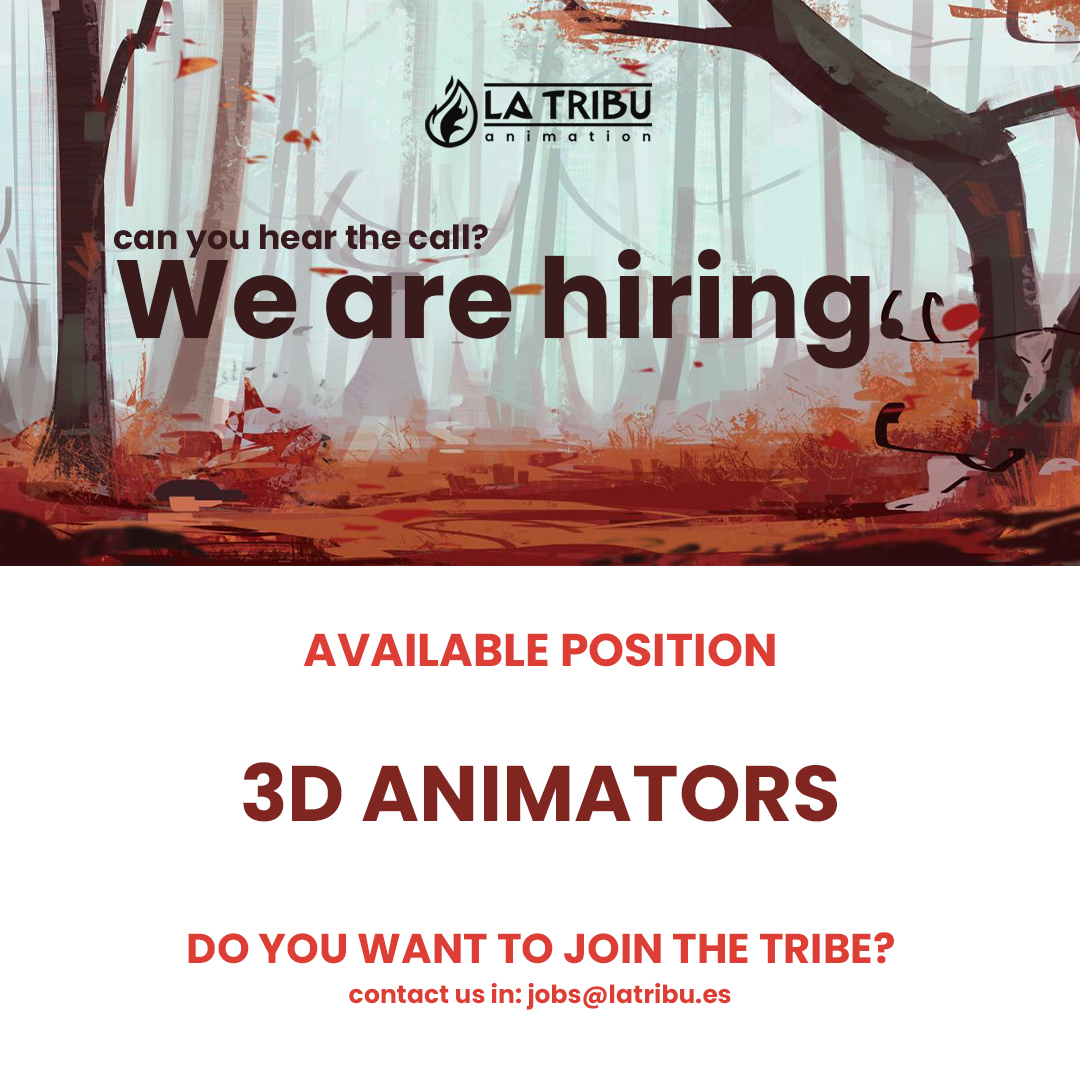 Join us for an exciting feature film!!🙌🙌

❗We need 3D animators with:

🔸Experience in quality proyects
🔸Ability to work autonomously
🔸Responsibility
🔸Quality orientation

#powertotheartists #animationjobs #animation #3D #3danimation #3danimators #latribuanimation #jobs