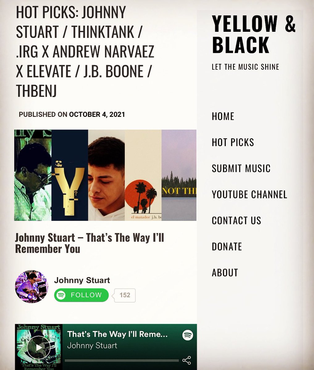 Decrepit Pinups (@dpinups) on Twitter photo So many thanks to <a href="/YBMusical/">Yellow & Black Music</a> for featuring our singer/guitarist Johnny Stuart’s “That’s The Way I’ll Remember You” as one of its HOT PICKS! Check out all the songs featured this week at yellowblackmusic.com #musicblog #musicblogger #countrymusic #countryguitar So many thanks to <a href="/YBMusical/">Yellow & Black Music</a> for featuring our singer/guitarist Johnny Stuart’s “That’s The Way I’ll Remember You” as one of its HOT PICKS! Check out all the songs featured this week at yellowblackmusic.com #musicblog #musicblogger #countrymusic #countryguitar