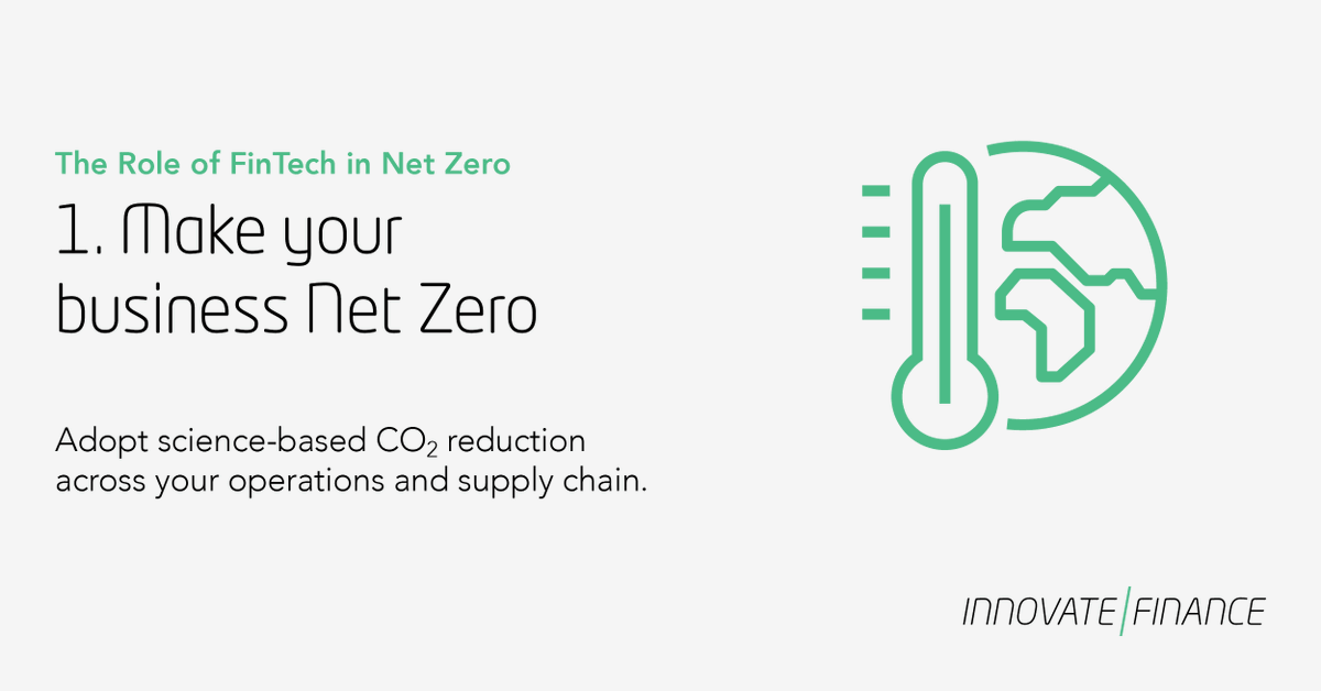 InnFin's tweet photo. Finance and technology can help save the planet 🌍
Each day this week we are sharing 5 ways FinTech can tackle climate change and achieve #NetZero
Here’s number 1
Find out more and get involved at our #FinTechForGood Forum next week: https://t.co/ifZmaPQoCm
#NetZeroFinTech https://t.co/on06MVF9x4