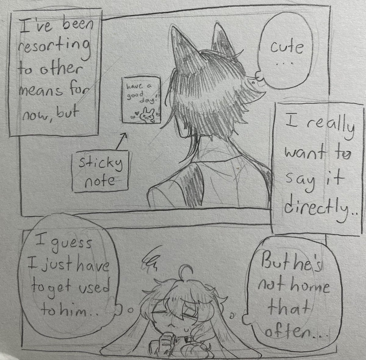 ijustlikeaether's tweet photo. based on a weird dream I had bout a bunny bride &amp; their wolf husband, trying to covey their love to eachother despite their instincts… (4/8)
#XiaoAether https://t.co/UWfKJnyMsB
