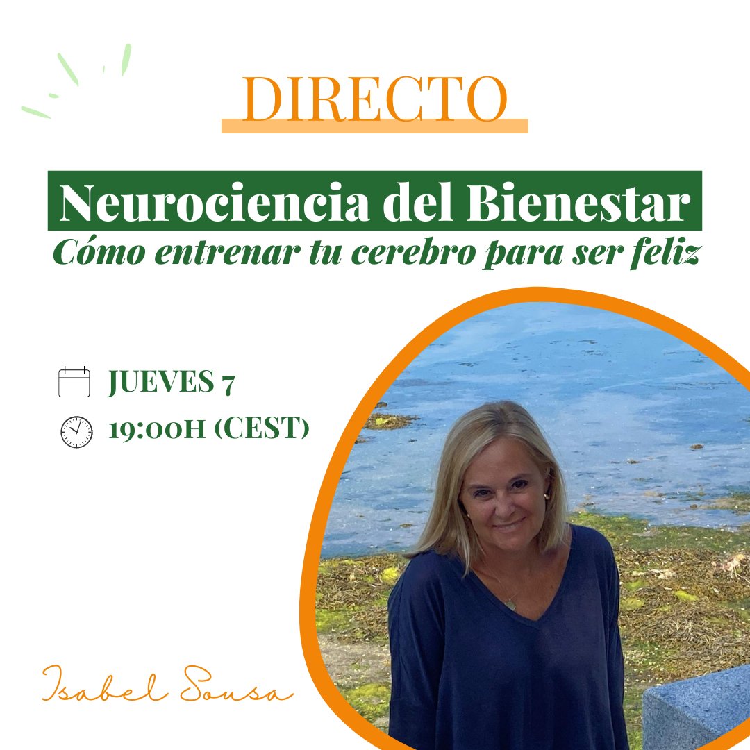 ¡TENEMOS DIRECTO!📲
🥰 Tengo muchas ganas de empezar los directos  "NEUROCIENCIA DEL BIENESTAR" para ayudarte a desarrollar tu 🧠
✅ Secretos y tips fáciles para conseguir un cerebro feliz.
🗓 Jueves a las 19h en mi perfil de Instagram 
¡Te espero!⬇️
instagram.com/isabelsousa_br…