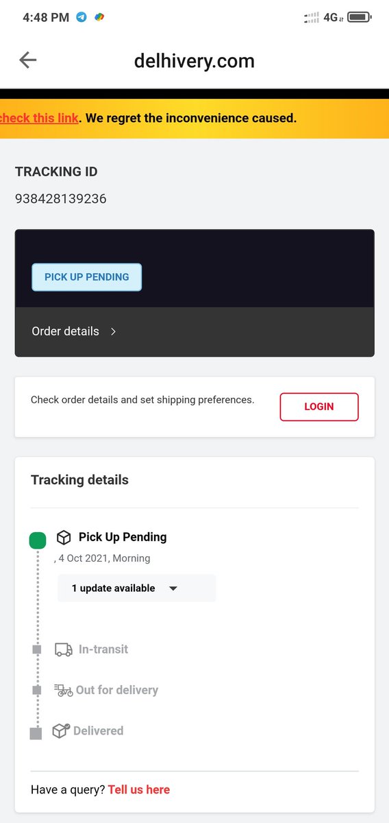 imdev71's tweet image. @help_delhivery why its pending???