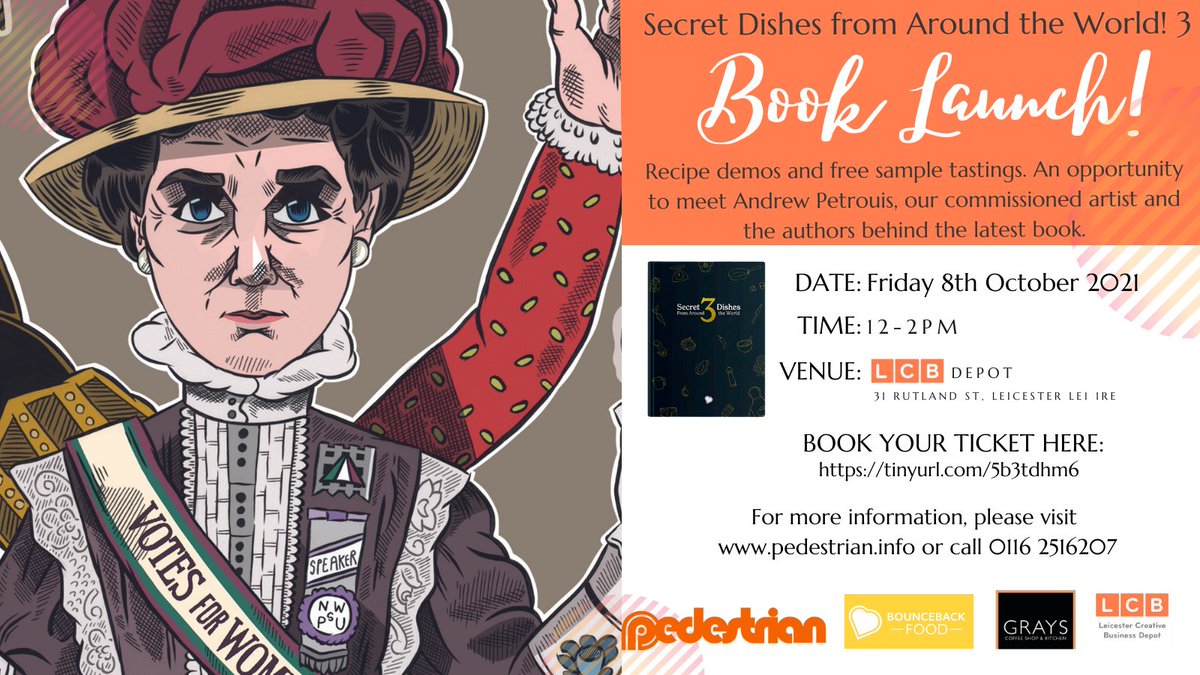 Last few days to sign up for the Secret Dishes From Around the World 3 book launch!🎉
 
Join us &amp; <a href="/BouncebackFood/">Bounceback Food</a> Friday 8th October 12-2pm <a href="/lcbdepot/">LCB Depot</a> &amp; grab a cuppa/lunch from <a href="/grays_lcbdepot/">Grays_LCBdepot 🇪🇺</a> too!☕️🥪
 
Book your ticket here:tinyurl.com/5b3tdhm6
