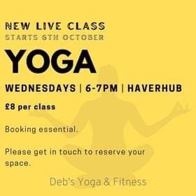 HaverHub (@haverhub) on Twitter photo โจ NEW CLASS - STARTING THIS WEDNESDAY โจ
Join Debi Mason this Wednesday for a new Yoga class 6-7pm in the Old Sorting Office here at HaverHub!
๐ Booking is essential as numbers are limited. Please contact, Debi directly to book in:
๐ฉ debimason666@aol.com
๐ 07900915051 โจ NEW CLASS - STARTING THIS WEDNESDAY โจ
Join Debi Mason this Wednesday for a new Yoga class 6-7pm in the Old Sorting Office here at HaverHub!
๐ Booking is essential as numbers are limited. Please contact, Debi directly to book in:
๐ฉ debimason666@aol.com
๐ 07900915051