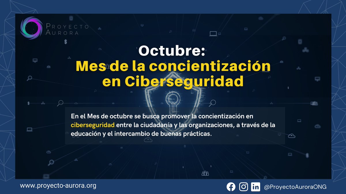 P_AuroraONG's tweet image. 🔊En el Mes de la #Ciberseguridad buscamos promover la concientización, proporcionando recursos para protegerse a través de la educación y el intercambio de buenas prácticas.

Mirá la agenda completa y registrate en👇🏻
proyecto-aurora.org/eventos

¡No te quedes afuera!

#CyberSecMonth