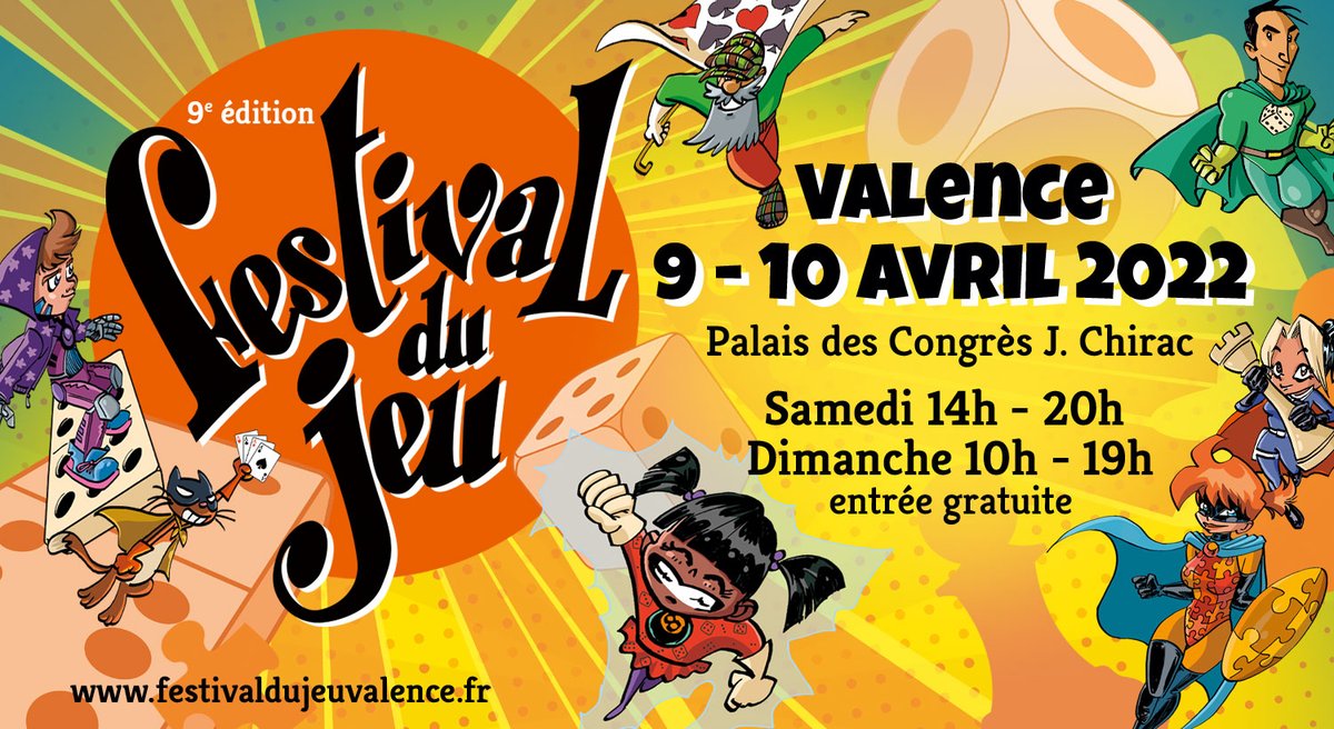 9e édition du festival du jeu de Valence au printemps !
#jeudesociete #j2s #boardgame #festival #festivaldujeu #fetedujeu #Valence #Jeu