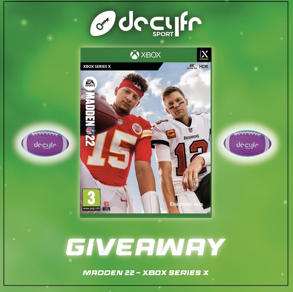UKNYJets's tweet image. 🚨𝐌𝐀𝐃𝐃𝐄𝐍 𝟐𝟐 𝐆𝐈𝐕𝐄𝐀𝐖𝐀𝐘 🚨

We're teaming up w/ @DecyfrSport to give away a copy of #Madden22 on Xbox Series X! 🎮

To enter:

🏈Like &amp;amp; RT this tweet
🏈Follow @DecyfrSport &amp;amp; @UKNYJets

Closes Friday 8th October 10pm! Good luck 🤞🏼

(🇬🇧&amp;amp; 🇮🇪 only)

#Decyfr #NFL