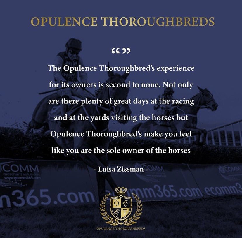 OpulenceThoroughbreds (@opthoroughbreds) on Twitter photo We are delighted to have <a href="/TheLuluLife/">Luisa Zissman</a> as our ambassador for Opulence Thoroughbreds! If you are interested in getting involved with us please get in touch, we will be purchasing new yearlings in the upcoming Yearling sales at Tattersalls starting tomorrow. 🐎 #Opulence We are delighted to have <a href="/TheLuluLife/">Luisa Zissman</a> as our ambassador for Opulence Thoroughbreds! If you are interested in getting involved with us please get in touch, we will be purchasing new yearlings in the upcoming Yearling sales at Tattersalls starting tomorrow. 🐎 #Opulence