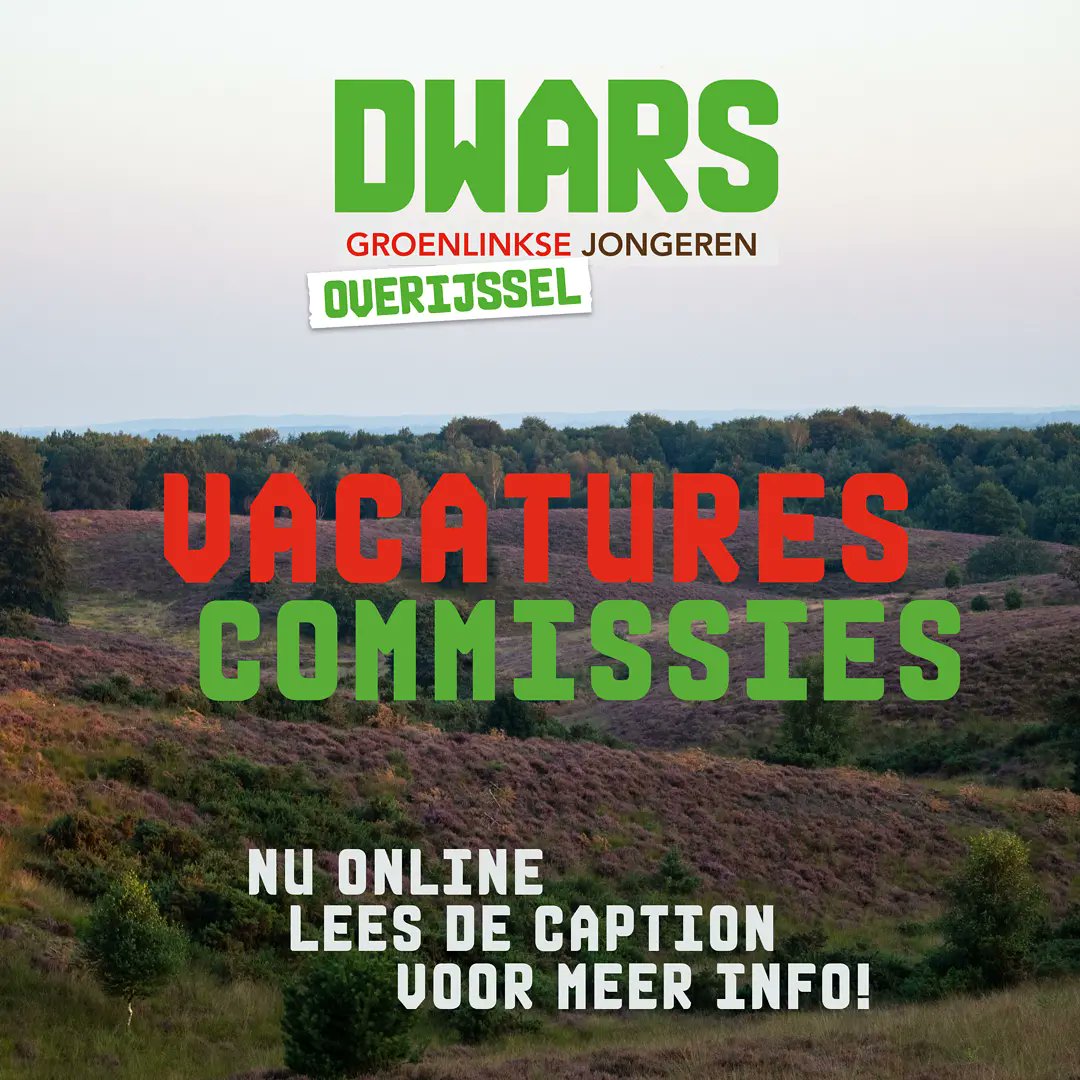 dwarsoverijssel's tweet photo. Hallo Overijsselse DWARSer!
Het is weer zover, de vacatures voor sommige commissies staan weer open!
Op de website staat meer info over wie we zoeken en wat je gaat doen.
Je kan kan ons altijd een DM sturen als je vragen hebt☺️
#vacature https://t.co/lDhCTsLCJb