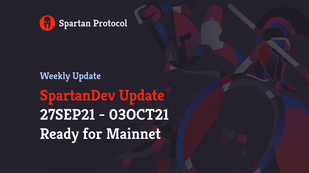 SpartanProtocol's tweet image. Spartan Protocol news: blog.spartanprotocol.org/spartandev-26s…
"Mainnet is ready to be launched Spartans! Prepare yourselves for the 5th of October @ 2.00AM (GMT)!"
BinanceChain #BSC #DeFi $SPARTA