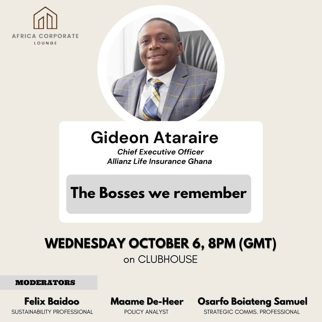 LoungeAfrica's tweet photo. This Wednesday, we will be joined by the CEO of Allianz Life Insurance Ghana, as we delve into the subject, 'The bosses we remember'.Don't forget to be a part of this exciting conversation at 8:00 PM (GMT).
@lexisbill 
@gopokuasare 
@GhPRGuy 
@Sir_Skoba 
@Maame_DeHeer 
#aclseries https://t.co/xo7LKfxjlK