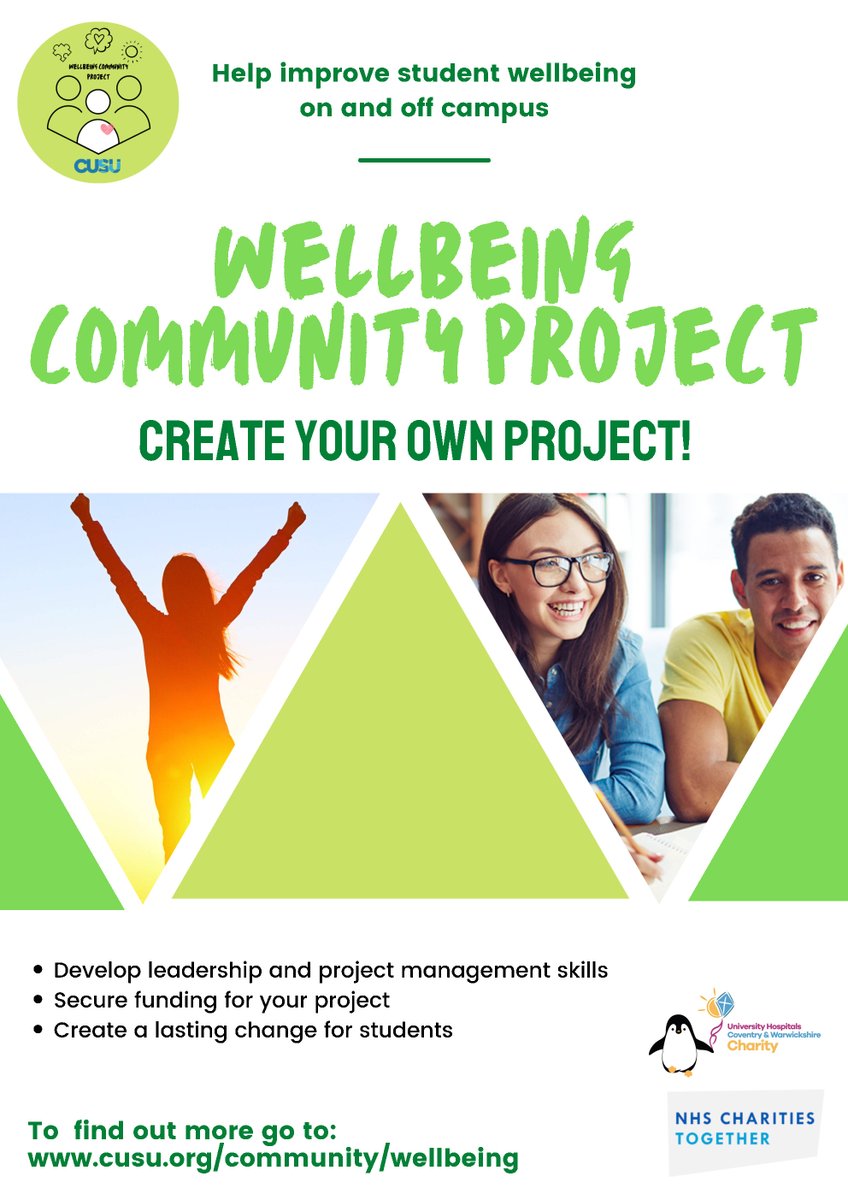 TimeUnionCov's tweet image. Opportunity for Coventry and Warwick Uni students to design their own project and improve student wellbeing!
facebook.com/TimeUnionCoven…