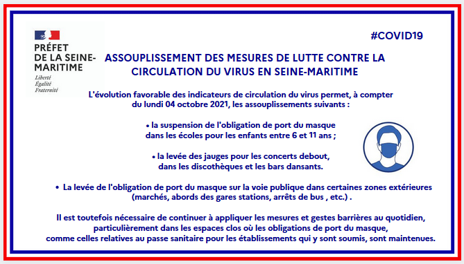 Prefet76's tweet photo. #COVID19
Assouplissement des mesures de lutte contre la circulation du virus en #SeineMaritime  ⤵️ https://t.co/XT3ep5eopY