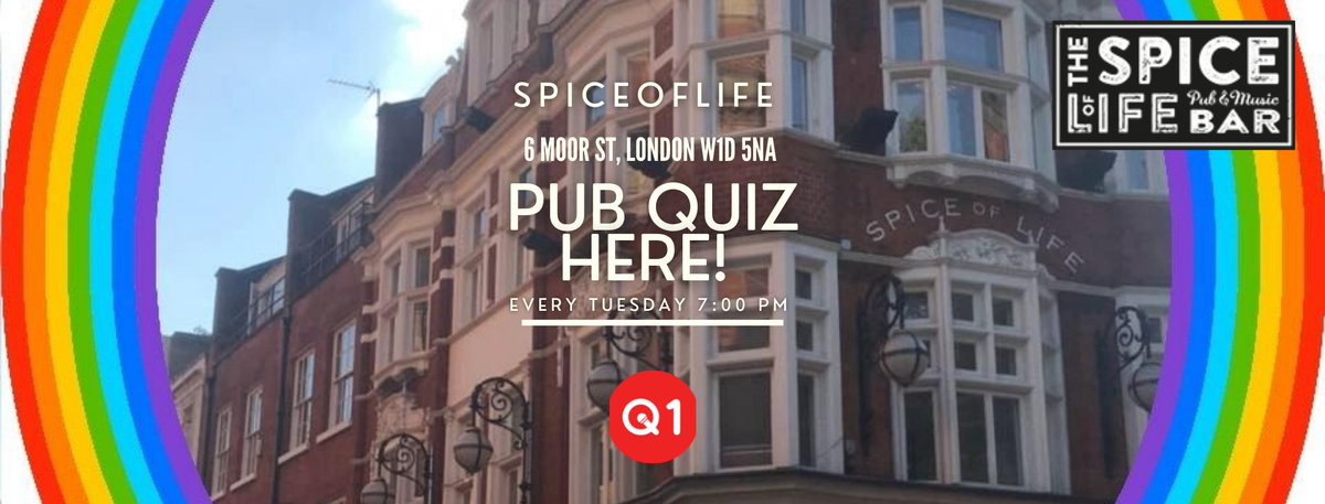 QuestionOneQuiz's tweet photo. @Spiceoflifesoho got me feeling SPIIICCCY about the pub quiz restarting TOMORROW NIGHT! #spiceoflife #sohopub #pubquiz #londonquiznight #beer #pubgames #questionone #trivianight #prizes #quiznight #nightinLondon #whattodoinlondon #soho https://t.co/Ux0Boq9T0R