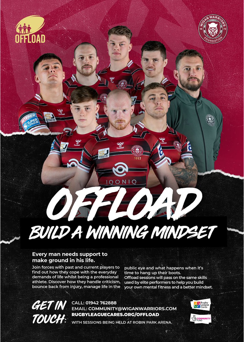 We're pleased to support <a href="/WiganWarriorsCF/">Wigan Warriors Community Foundation 🍒⚪️</a> with 'Offload' - a 10-week programme empowering men to build and maintain good mental wellbeing.

<a href="/danscully8/">danny sculthorpe</a>  (1/2)
#MonthOfHope #BeKindToYourMind