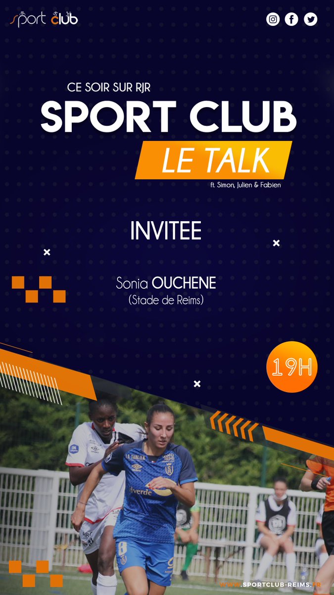sportclub_reims's tweet photo. 🎙 #RADIO / Dans le talk ce soir sur @rjrradio :
19h : @StadeDeReims &amp; @sonia_ouchene7 

20h :
- #TeamSportClub : @Francois_Barrer du @DACREIMS 
- club : #Reims Roller Skating avec Gwendoline Dasso
- perf : Lorine Schild du CPAR Reims

📻106.1 en FM
📱 en FB live https://t.co/9BY2ykuLCh