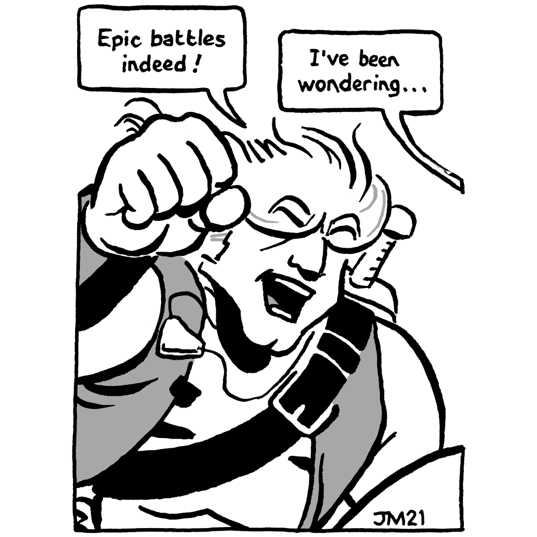 johncomic's tweet photo. new episode of "Not That Magic: Tales of Vernor Magus" (the Wizard of More Or Less) #comics #comicstrip #NotThatMagic #VernorMagus #RussTheBarbarian https://t.co/9Wz3HCfmTL