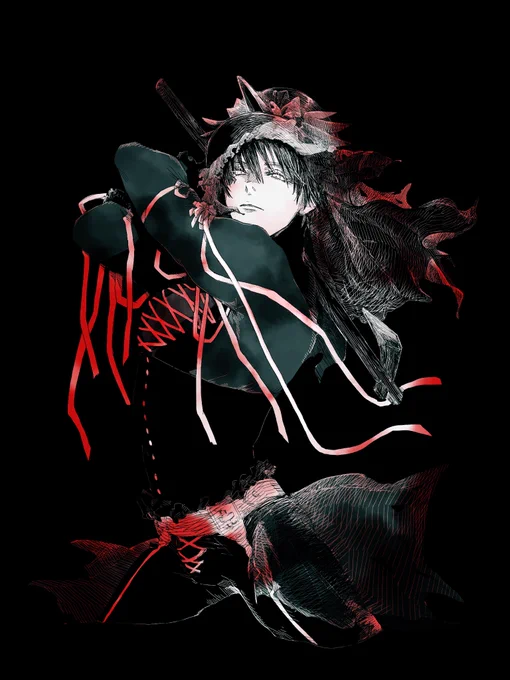 ハロウィンくん。。※若干ホラー?ハロウィンのハーツで描きたい構図があったのでくんに……期待に添えてなかったらすいません。。リクありがとうございました 