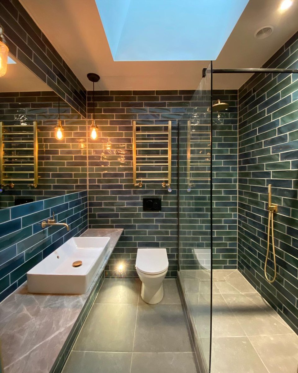 All-white home bathrooms can feel cold and clinical. Glistening green schemes naturally generate this organic feel that will soothe you after a stressful day.
Stunning bathroom interior by <a href="/Ripon_Interiors/">Ripon Interiors</a>
Featuring our Select Wetroom Solutions buff.ly/3qePW8c
#wellness