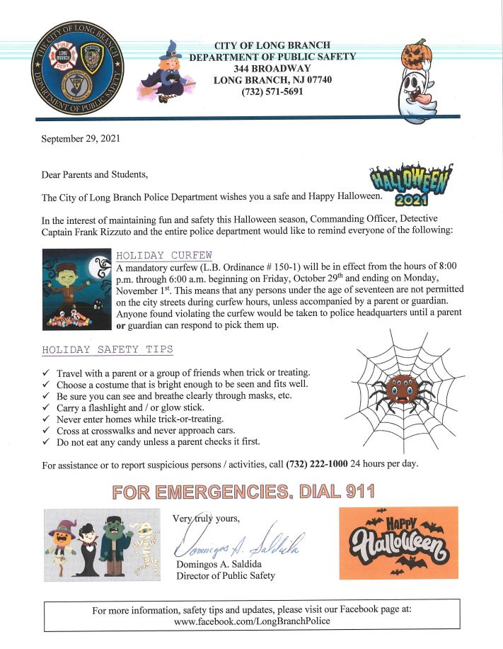 LBpublicschools's tweet photo. Halloween safety tips brought to you by @visitlongbranch 

Together We Can BE SAFE! https://t.co/ph20LlKvt5