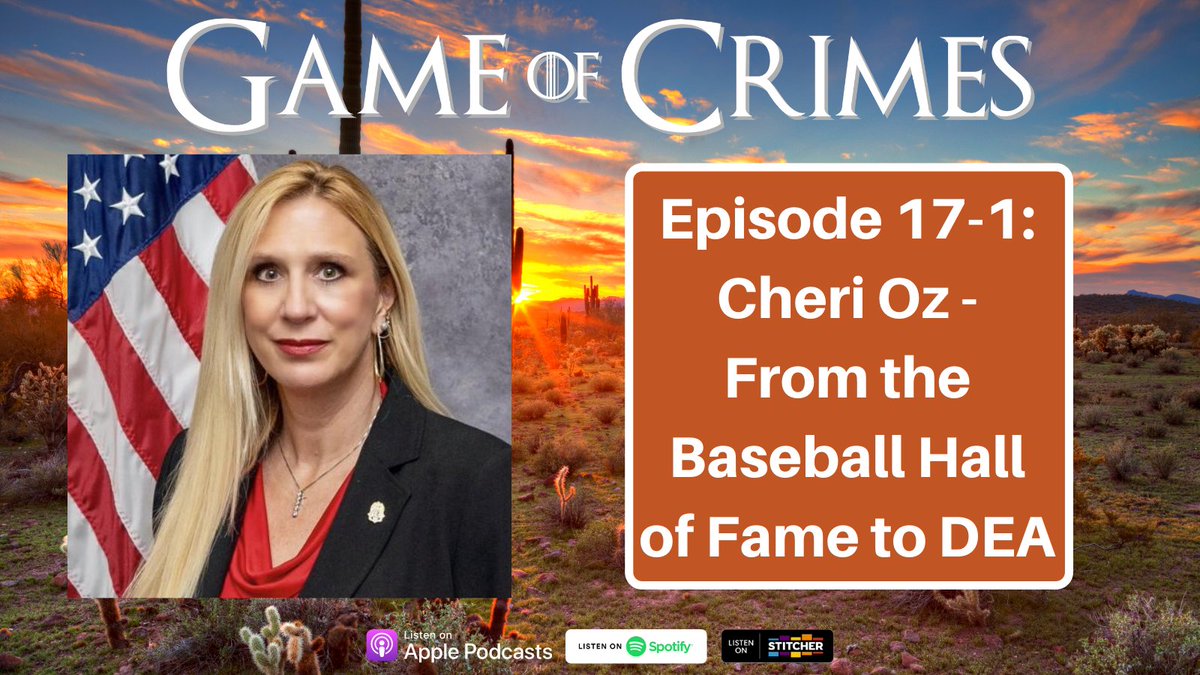 GameOfCrimes's tweet photo. Cheri Oz went from working undercover against the Hells Angels to a murder-for-hire plot to leading the @DEAPHOENIXDiv field division. Plus she's in the Baseball Hall of Fame.

https://t.co/VZmb6iWpoa

@ApplePodcasts @spotifypodcasts @stitcher https://t.co/zfv3nhTfOl