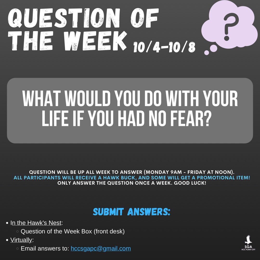 HCC_PC_SGA's tweet photo. Answer in the Hawk’s Nest or email us: hccsgapc@gmail.com and don’t forget to put your name and ID number! https://t.co/3yJkBO0GeP