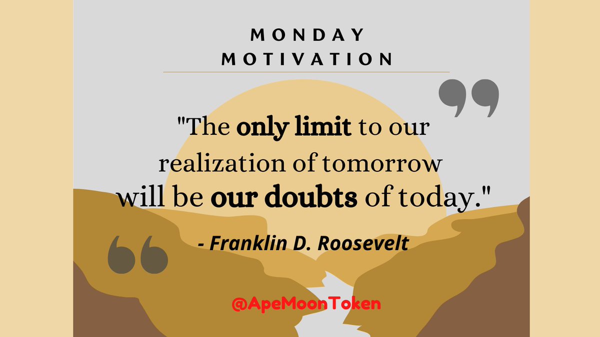 📌MONDAY MOTIVATION. Keep hustling!
Like if you got inspired. 

#ApeMoon #apestogetherstrong
#hustleharder #earnings  #cryptoinvestor #altcoin #cryporevolution #tipsoftheday #cryptoworld #Cryptocurrency2021 #cryptocurrencies #cryptoknowledge #cryptobeginner #financialfreedom