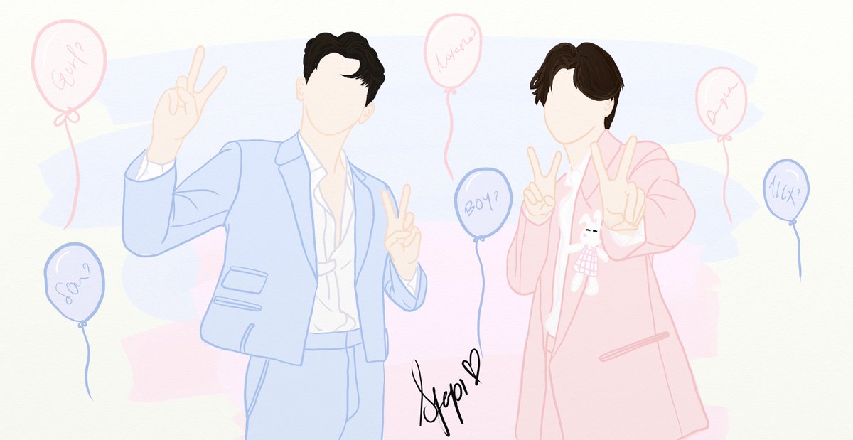 MewSyapiTul's tweet photo. The much awaited baby shower💙❤💙❤💙❤💙❤💙❤
So? Is it a boy or a girl???
#Candyหวานจังนะหวานใจ
#waanjaifanart #SyapiDraws #หวานใจมิวกลัฟ https://t.co/uk8PQKWYOx
