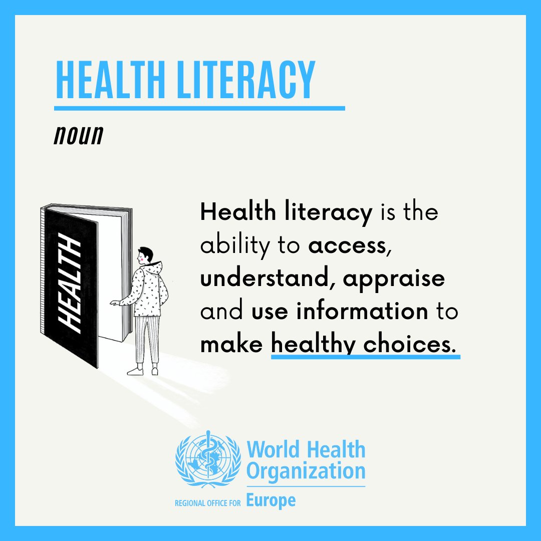 WHO/Europe on Twitter "Health literacy is defined as the capability of