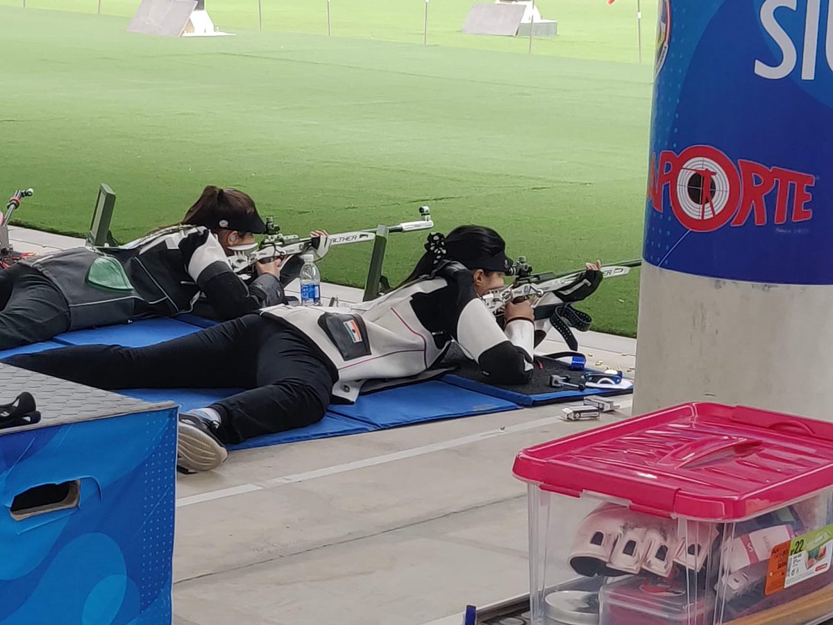 SumaShirur's tweet photo. After the #AirRifle team gets ready to leave the shores of beautiful Lima, our small bore #3position shooters get ready for action at the Las Palmas shooting Range! #JuniorWorldChampionships https://t.co/U576FBGdsx