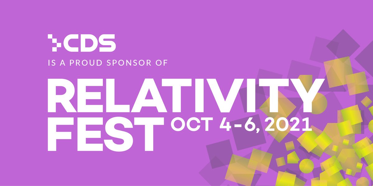 RelativityFest's tweet image. At #RelativityFest 2021, chat with @CDSLegal about solutions for short messages, cloud migration, legal AI, &amp;amp; more: ow.ly/2dmA50Gl2PV #Sponsor #CDSConvert