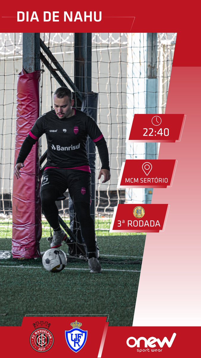 fcnahuelpan's tweet photo. Bom dia nação!

HOJE É DIA DE NAHU! 🇾🇪 

O rubro-negro entra na quadra da MCM as 22:40 para jogar a 3ª rodada da ouro pela LIR contra o URF.

Vamos com muita raça em busca da vitória!

#nahuelpan #FCN #fut7 #fut7society #futebol7 #futebolsociety #lirpoa #serieouro https://t.co/BCmJZuxVaq