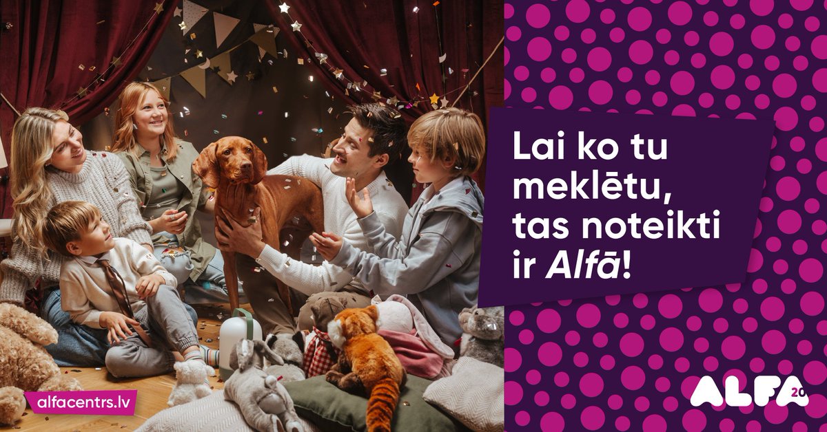 Pat ja tā nešķiet, katru dienu var pārvērst svētkos!  Ik dienu ieskaties “Alfas” Facebook un Instagram publicētajā svētku kalendārā un uzzini, cik dažādi, neparasti, sirsnīgi un pat ikdienišķi var būt iemesli svinībām! 
Svinēsim svētkus kopā KATRU DIENU!
