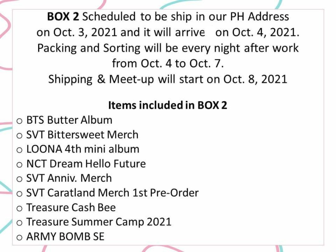 GoingMine_PH's tweet photo. #gmpharrivals #gmphupdate
BOX 2 Arrived today in our PH Address. Packing and Sorting will start tonight. To those who still have balance, please do settle it na po para di po mapending yung shipping ng item niyo. Salamat po ng marami sa inyong lahat na nagtiwala sa amin π
π¨ https://t.co/IBupeXgY2H