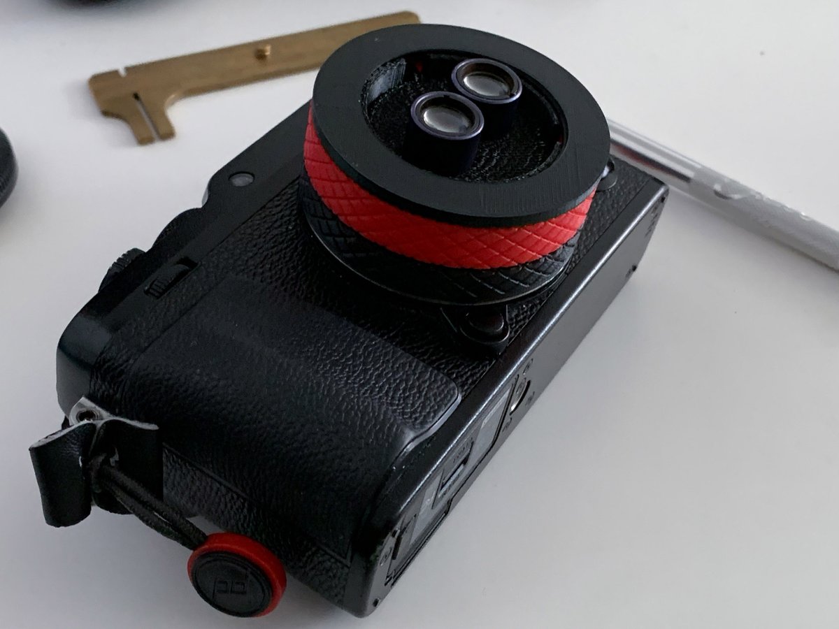 bhautikj's tweet photo. Quick writeup of a focusable 3D printable stereoscopic camera lens I put together :] #diycamera #3dprinting #stereoscopic #3D
https://t.co/HOwH52VtHR https://t.co/QH7AqEHeqZ