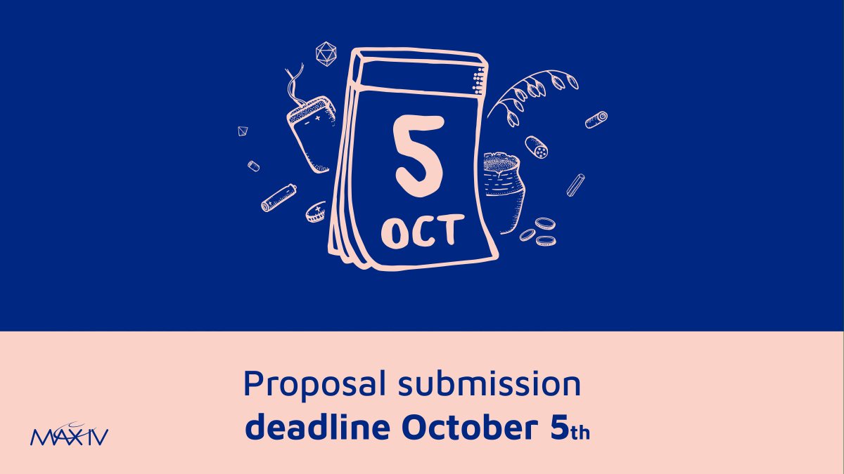 MAXIVLaboratory's tweet photo. Tomorrow is the last day to send in your applications for our spring 2022 (VT 2022) beamtime. Please submit your proposals before 23.59 CET tomorrow through our DUO system. The sooner, the better! Don’t wait up until the last minute(s) ;)
#researchapplication #beamtime https://t.co/1YBAEQDoOL