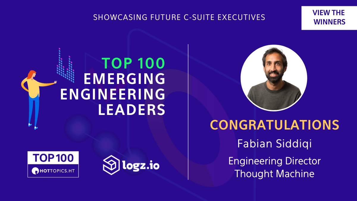 HotTopicsHT's tweet photo. Fabian Siddiqi is the Engineering Director, Cloud Infrastructure for @ThoughtMachine, one of the UK's leading fintech companies.
View the #EE100 here: https://t.co/BmCfZGz5pa
Partnered with @logzio. https://t.co/85btbsVnwQ