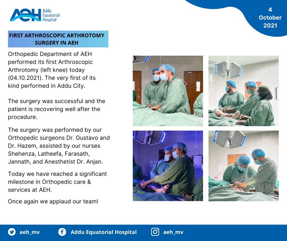 aeh_mv's tweet photo. Another significant milestone achieved by the Orthopedic team of AEH! @presidencymv @AdduCityCouncil https://t.co/5gUhohRur2