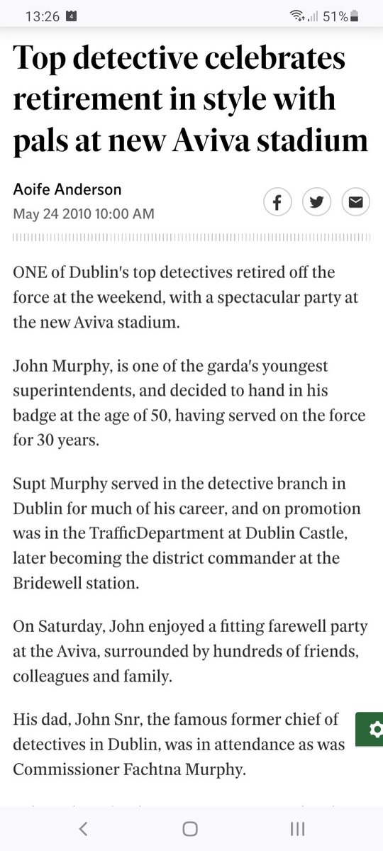 Dawson40M's tweet photo. Is this the same retired Garda super John Murphy who was just charged as a major drug dealer???!! @gardainfo #GeraldKean #AnneDoyle #LarryMullen #corruption https://t.co/zoKEJDbuVT