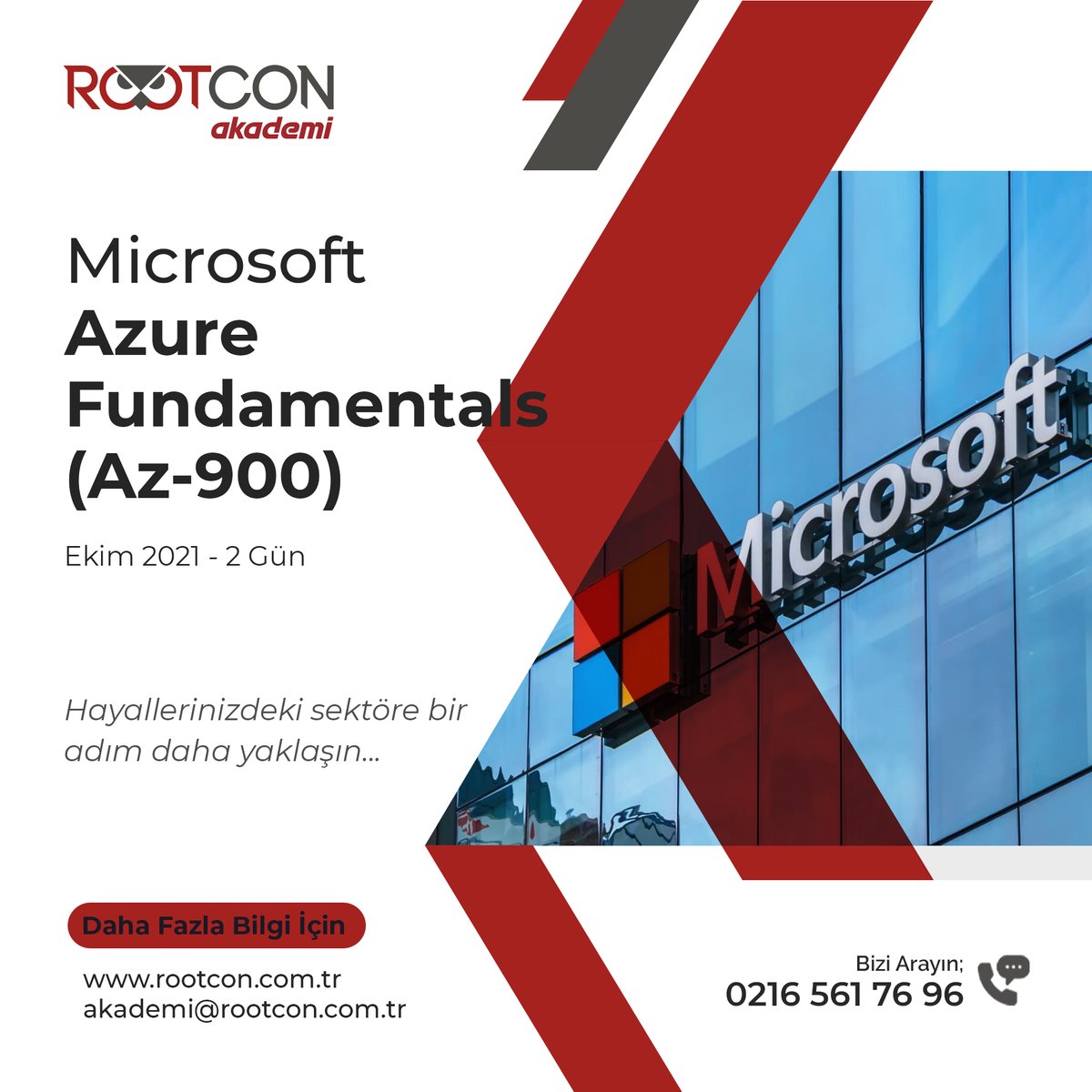 RootconAkademi's tweet photo. Microsoft Azure Fundamentals Eğitimi
Daha fazla bilgi için👇
https://t.co/vl4vZq91Fq adresimizi ziyaret edebilir ya da akademi@rootcon.com.tr mail adresimizden ulaşabilirsiniz.
#rootcon #akademi #rootconakademi #microsoft #fundamentals #microsoftegitimleri #egitim https://t.co/BgwmQa2YUD
