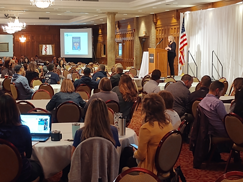 SaginawISD's tweet photo. Starting this Monday morning in Saginaw County, MI with an amazing County-wide professional development day. A wonderful celebration of educators, with a social emotional focus from keynote speaker Dr. Ruby Payne discussing emotional poverty.  #SaginawISD @JeffreyJCollier https://t.co/ZLU61q5wWO