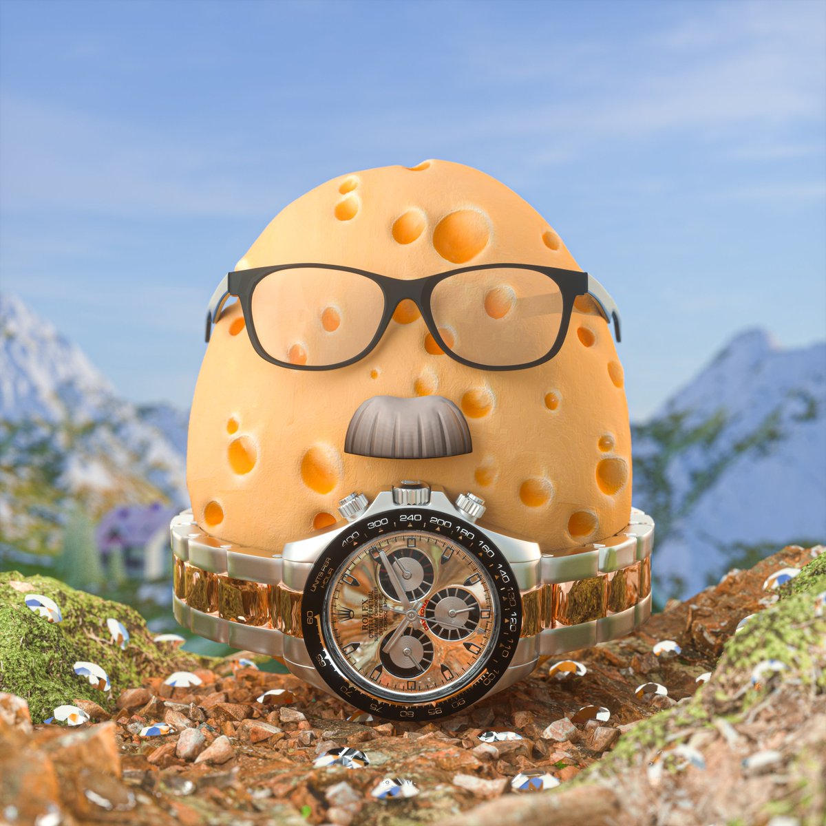 #2 Swiss potatoes 

Switzerland is known for its clocks, delicious cheese and incredible mountain atmosphere.

opensea.io/assets/0x495f9…

#NFT #NFTCommunity #nftcollector #opensea #3dart #Crypto