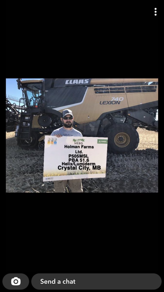 Fantastic canola trial with <a href="/HolmanFarms/">Kyle Holman 🧢</a> a couple weeks back - keep your eyes peeled to your email this week for some great data - thanks Kyle <a href="/PioneerSeedsCA/">Pioneer Seeds Canada</a> #yieldhero21