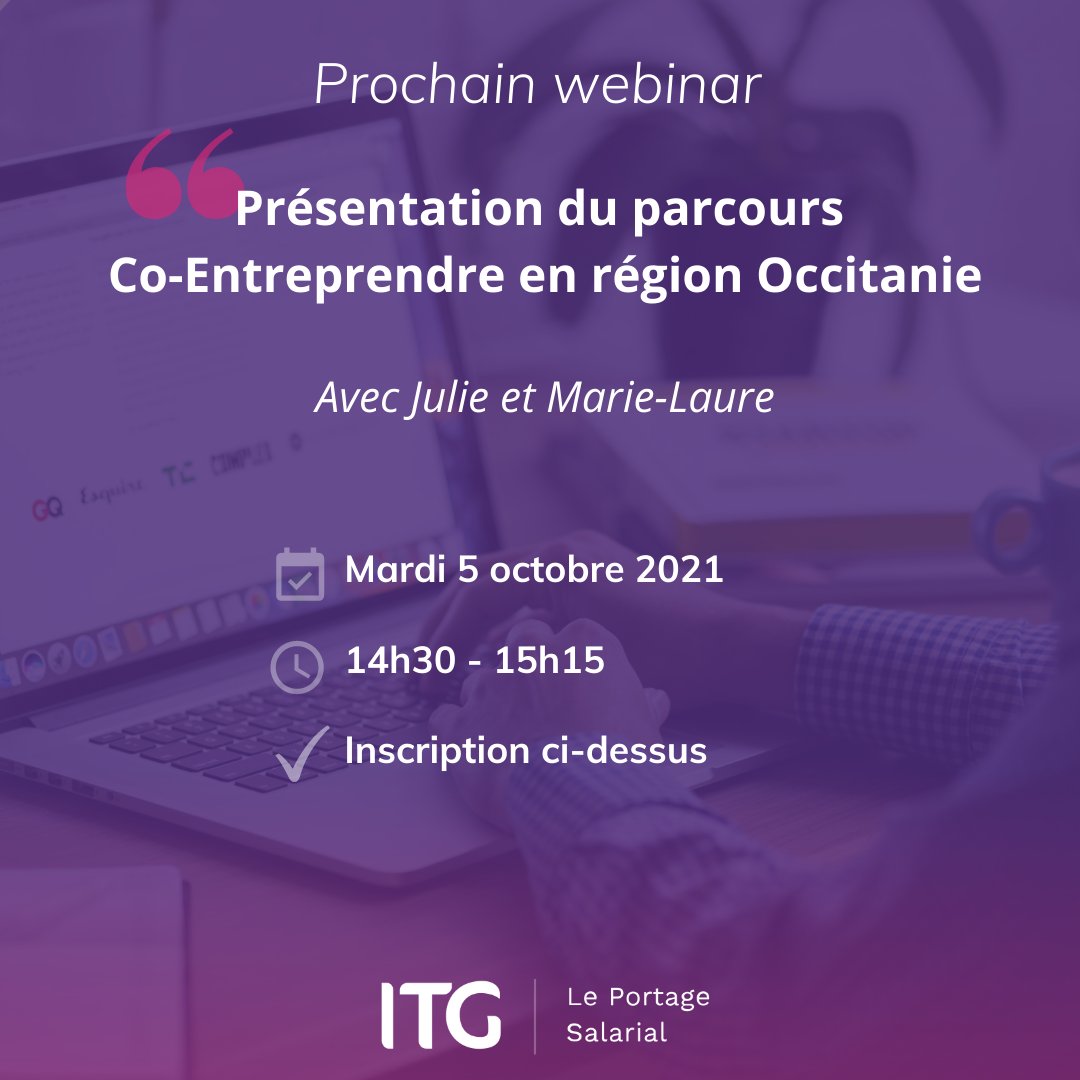 ITGgroupe's tweet image. [RDV DEMAIN !] Il est encore temps de vous inscrire à la prochaine présentation du parcours Co-Entreprendre en région Occitanie 
👉bit.ly/3a9ig4k

Lancez-vous ! 🚀
#consultant
#entreprendre