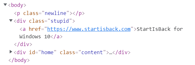 mswin_bat's tweet photo. @StartIsBack are you going to rename #StartIsBack for Windows 10 to "Stupid"? https://t.co/xtBBCdHfJb
