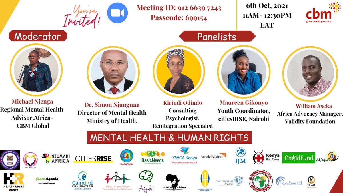 youthformentalhealth.ke (@youth4mhkenya) on Twitter photo This week, we hold an interesting conversation on mental health and human rights and how violations on rights can lead to, or escalate mental conditions. our panelists will be <a href="/kahongeks/">Simon Njuguna</a> @kirindiodindo <a href="/GikonyoMaureen/">Maureen Gikonyo</a> @ase_aseka and the moderator will be <a href="/MigayoHR/">MigayoHR</a> . This week, we hold an interesting conversation on mental health and human rights and how violations on rights can lead to, or escalate mental conditions. our panelists will be <a href="/kahongeks/">Simon Njuguna</a> @kirindiodindo <a href="/GikonyoMaureen/">Maureen Gikonyo</a> @ase_aseka and the moderator will be <a href="/MigayoHR/">MigayoHR</a> .