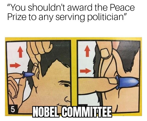 h_r_memes's tweet photo. ❗️ Bonus ❗️
#Ethiopia #Tigray #TigrayCantWait #NobelPrize #NobelFail #AungSanSuuKyi #Obama #AbiyAhmed #waitingforit
#humanrights #humanrightsmemes https://t.co/PNrfSFJ8S1